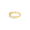 Churumbela en oro amarillo de 14K con diamante de 0.49CT