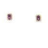 Aretes en oro amarillo de 14K con diamante de 0.17CT