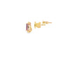 Aretes en oro amarillo de 14K con diamante de 0.17CT