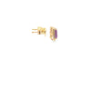 Aretes en oro amarillo de 14K con diamante de 0.17CT