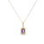 Dije con cadena en oro amarillo de 14K con diamante de 0.11CT