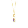 Dije con cadena en oro amarillo de 14K con diamante de 0.11CT