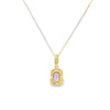 Dije con cadena en oro amarillo de 14K con diamante de 0.11CT