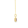 Dije con cadena en oro amarillo de 14K con diamante de 0.11CT