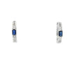 Aretes en oro blanco de 14K con diamante de 0.14CT
