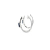 Aretes en oro blanco de 14K con diamante de 0.14CT