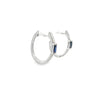 Aretes en oro blanco de 14K con diamante de 0.14CT