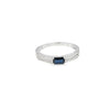 Anillo dama en oro blanco de 14K con diamante de 0.10CT