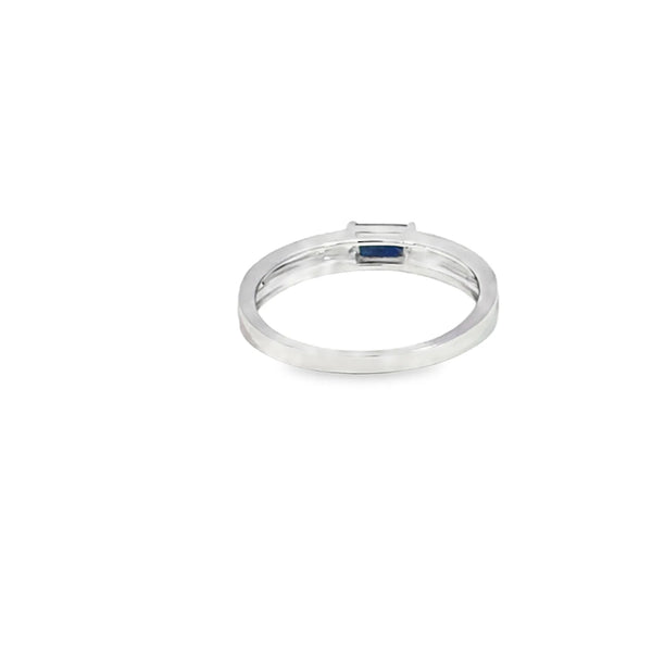 Anillo dama en oro blanco de 14K con diamante de 0.10CT