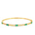 Brazalete en oro amarillo de 14K con diamante de 0.25CT y esmeralda de 1.55CT