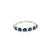 Anillo dama en oro blanco de 14K con diamante de 0.15CT y zafiro de 0.98CT