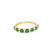 Anillo dama en oro amarillo de 14K con diamante de 0.14CT y esmeralda de 0.81CT