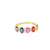 Anillo dama en oro amarillo de 14K con diamante de 0.14CT y piedra central de 1.09CT