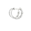 Aretes en oro blanco de 14K con diamante de 0.19CT y zafiro de 0.43CT