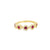 Anillo dama en oro amarillo de 14K con diamante de 0.21CT y rubíes de 0.47CT