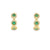Aretes en oro amarillo de 14K con diamante de 0.20CT y esmeralda de 0.34CT