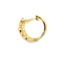 Aretes en oro amarillo de 14K con diamante de 0.20CT y esmeralda de 0.34CT