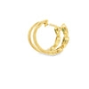 Aretes en oro amarillo de 14K con diamante de 0.20CT y esmeralda de 0.34CT