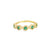 Anillo dama en oro amarillo de 14K con diamante de 0.21CT y esmeralda de 0.35CT