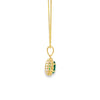 Dije con cadena en oro amarillo de 14K con diamante de 0.14CT y esmeralda de 0.74CT