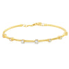Brazalete en oro amarillo de 14K con diamante de 0.52CT