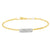 Brazalete en oro amarillo de 14K con diamante de 0.15CT