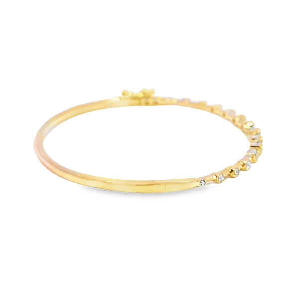 Brazalete en oro amarillo de 14K con diamante de 0.39CT