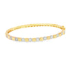 Brazalete en oro amarillo de 14K con diamante de 0.34CT