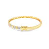 Brazalete en oro amarillo de 14K con diamante de 0.34CT