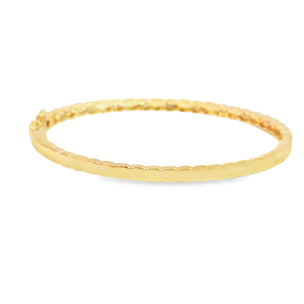 Brazalete en oro amarillo de 14K con diamante de 0.34CT