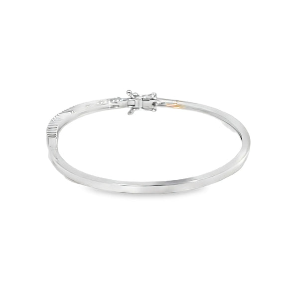 Brazalete en oro blanco de 14K con diamante de 0.65CT