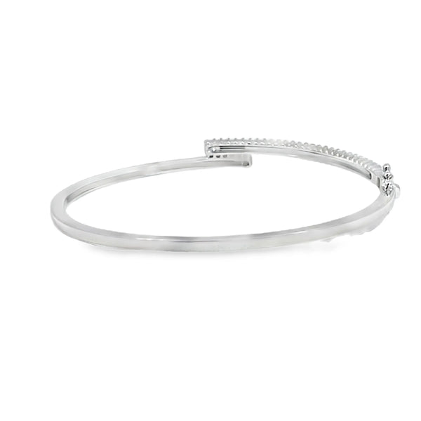 Brazalete en oro blanco de 14K con diamante de 0.65CT