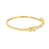 Brazalete en oro amarillo de 14K con diamante de 0.63CT
