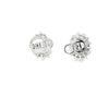 Aretes en oro blanco de 18K con diamante de 0.75CT y zafiro de 3.04CT