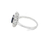 Anillo de dama en oro de 14K OB con zafiros de 1.10 ct y 0.60 ct diamantes