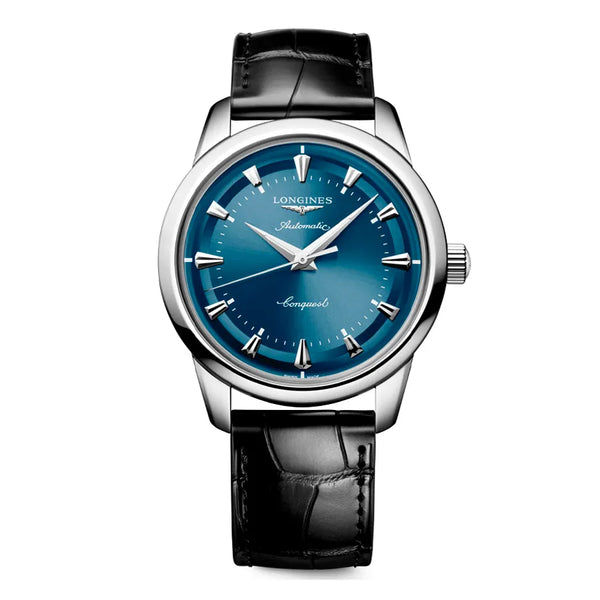 Reloj Longines Heritage en acero automático 40 mm con carátula azul