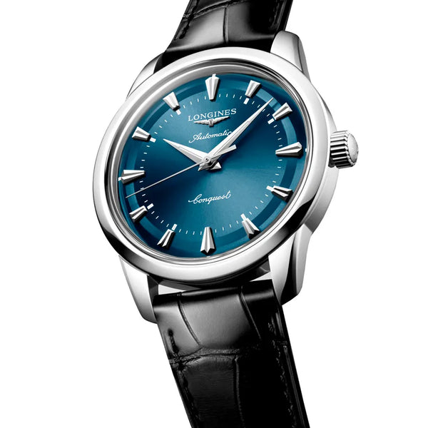 Reloj Longines Heritage en acero automático 40 mm con carátula azul