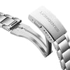 Reloj Longines Spirit en acero automático 39 mm Zulu con carátula negro-gris