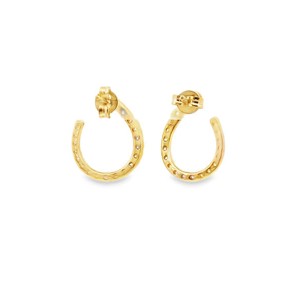 Aretes en oro de 14K OA con diamantes de 1.00 ct