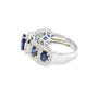 Anillo de dama en oro de 14K OB con diamante de 0.77 ct y zafiro de 1.73 ct
