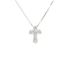 Cruz con cadena en oro de 14K OB con diamante de 0.61 ct