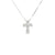 Cruz con cadena en oro de 14K OB con diamante de 0.61 ct