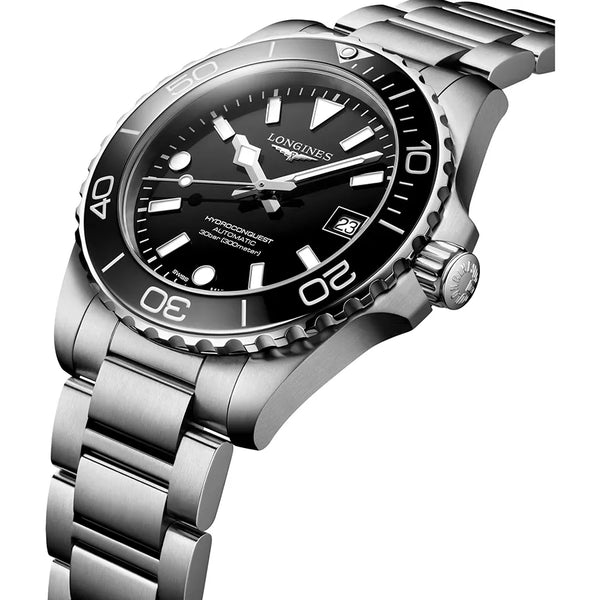 Reloj Longines HydroConquest de acero automático de 39 mm en negro