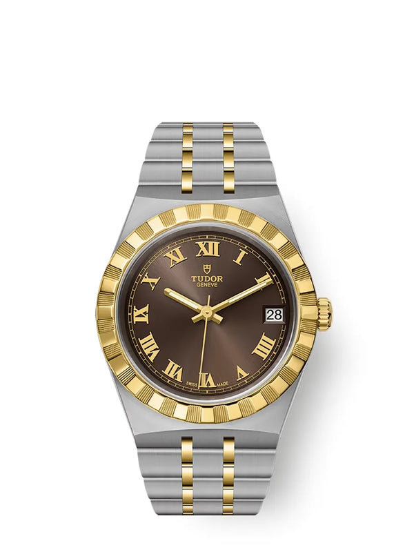 Reloj Tudor Royal Automático de 34 mm en Acero y Oro con Carátula Chocolate