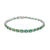 Brazalete en oro blanco de 14K con diamantes de 0.31 ct y esmeraldas de 10.01 ct