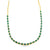 Gargantilla en oro amarillo de 14K con diamantes de 0.45 ct y esmeraldas de 9.26 ct