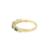 Churumbela en oro amarillo de 14K con diamantes de 0.29 ct y esmeralda de 0.46 ct