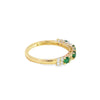 Churumbela en oro amarillo de 14K con diamantes de 0.29 ct y esmeralda de 0.46 ct