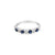 Churumbela en oro blanco de 14K con diamantes de 0.29 ct y zafiros de 0.46 ct