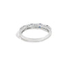 Churumbela en oro blanco de 14K con diamantes de 0.29 ct y zafiros de 0.46 ct